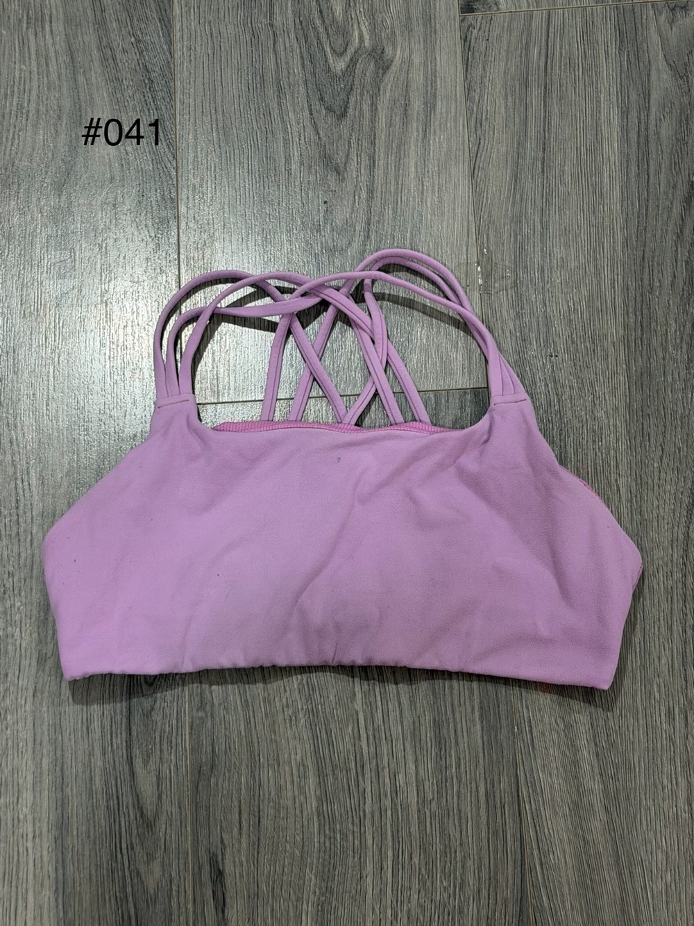 Athleta Lavender Lattice-Back Sports Bra